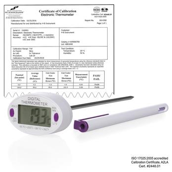 VWR®, Stem Thermometer, Calibrated, Electronic, Stainless Steel