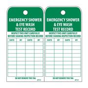 Emergency Shower & Eye Wash Test Record Tags