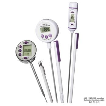 DURAC® Calibrated Electronic Stainless Steel Stem Thermometers