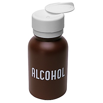 Round Brown HDPE Alcohol Bottle with Lasting-Touch Pump