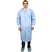 Blue 50 Gram SMS Polypropylene Lab Coats