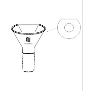 Corning Pyrex 6220-65 Borosilicate Glass Powder Funnel, 65mm Diameter (Pack  of 12)