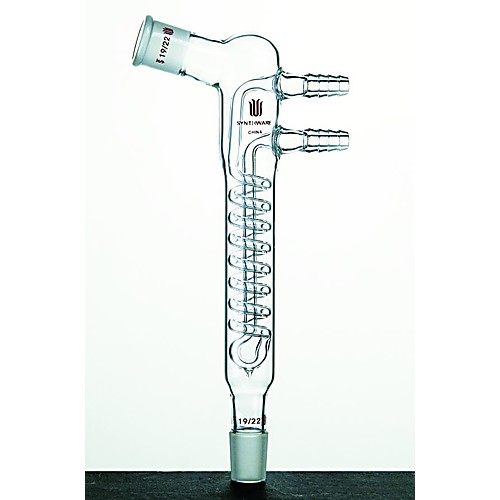 SYNTHWARE Reflux Condensers with Angled Top Joints