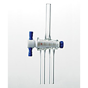 SYNTHWARE PTFE Double Oblique Bore Stopcocks