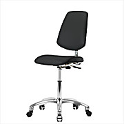 Basic Clean Room Vinyl Desk Height Chairs with Medium Back