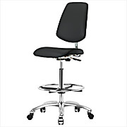 Basic Clean Room Vinyl High Bench Height Chairs with Medium Back
