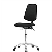 Fabric Medium Bench Height Chairs with Chrome Bases & Medium Back