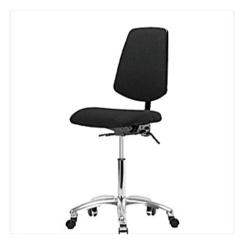 Fabric Medium Bench Height Chairs with Chrome Bases & Medium Back