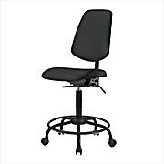 Vinyl Medium Bench Height Chairs with Round Tube Bases & Medium Back