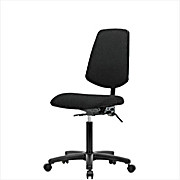 Fabric Medium Bench Height Chairs with Nylon Bases & Medium Back