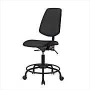 Vinyl Desk Height Chairs with Round Tube Bases & Medium Back