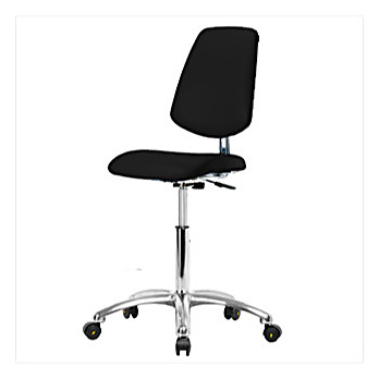 Basic ESD/Clean Room Vinyl Medium Bench Height Chairs with Medium Back