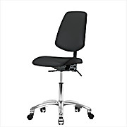 Vinyl Desk Height Chairs with Chrome Bases & Medium Back