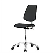 Basic Clean Room Vinyl Medium Bench Height Chairs with Medium Back