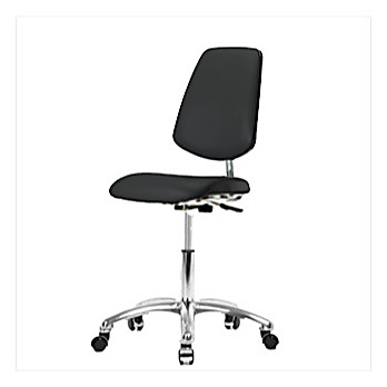 Basic Clean Room Vinyl Medium Bench Height Chairs with Medium Back