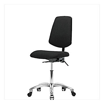 Fabric Desk Height Chairs with Chrome Bases & Medium Back