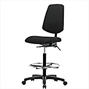Fabric High Bench Height Chairs with Nylon Bases & Medium Back