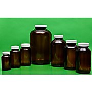 Pre-Assembled Amber Wide Mouth Packers with PTFE Lined Cap