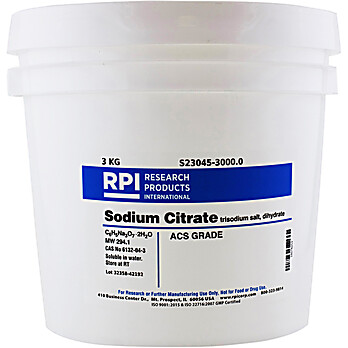 RPI Sodium Citrate, Trisodium Salt, Dihydrate, ACS Grade