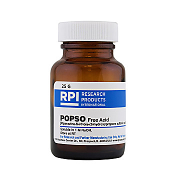 RPI POPSO, Free Acid, [Piperazine-N-N'-bis(2-hydroxypropane sulfonic acid)]