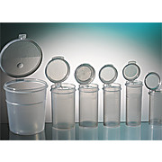 Straight Containers with Auto-stable Hinged Caps