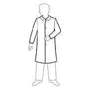 Polypropylene Lab Coats with with No Pockets, Elastic Wrists & Snap Front