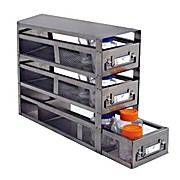 Upright Freezer Drawer Rack for Storage Bottles ó 2 3/4" H, 3 Drawers with 20 5/8 x 4 1/2"area, 22 x 9 1/8 x 5 1/2" (L x H x W)