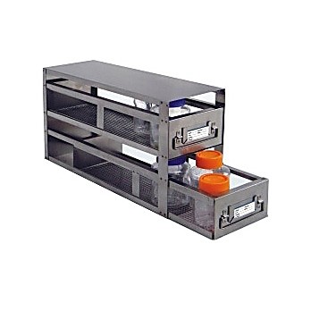 Upright Freezer Drawer Rack for Storage Bottles ó 4 3/16" H, 2 Drawers with 20 5/8 x 4 1/2" area, 22 x 9 x 5 1/2" (L x H x W)