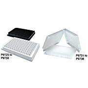 96 Well Solid Microplates, Polystyrene, clear, Flat well bottom, 325µl Capacity, Inner Pack: 10, 100/PK