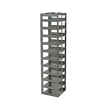 Chest Freezer Rack for 100-Cell Hinged Plastic Cryoboxes, capacity 10 boxes, 23 1/16 x 5 7/8 x 6 1/4" (H x W x D)