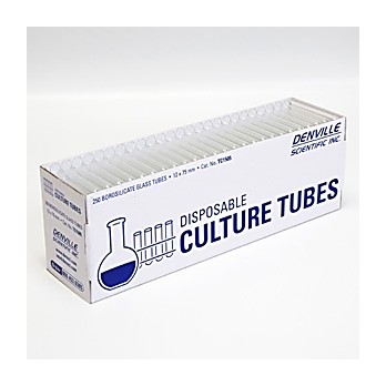 Culture Tube, Borosilicate Glass, 16 x 125mm, 12mL, 250/Box, 4 Boxes/Unit