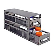 Upright Freezer Drawer Rack for Storage Bottles ó 2 3/4" H, 2 Drawers with 20 5/8 x 4 1/2"area, 22 x 6 1/16 x 5 1/2" (L x H x W)