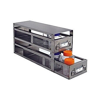Upright Freezer Drawer Rack for Storage Bottles ó 2 3/4" H, 2 Drawers with 20 5/8 x 4 1/2"area, 22 x 6 1/16 x 5 1/2" (L x H x W)