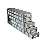 Upright Freezer Drawer Rack for 96 Deep Well Plates, 5 Drawers (7 Compartments per Drawer) Capacity 35 plates, 25 x 10 1/8 x 5 7/16" ( L x H x W)