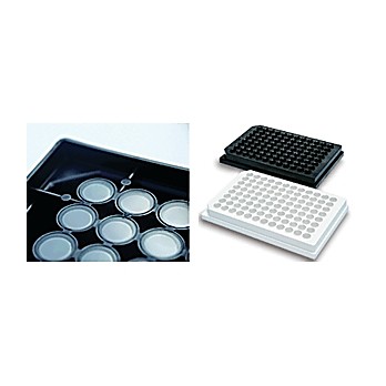 Krystal 2000 96 Well Microplate, White, tissue culture treated, with lid, individually packed, 96 Well Microplate, Bottom Flat, 350µl Well Capacity, Qty: 100