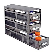 Upright Freezer Drawer Rack for Storage Bottles ó 2 3/4" H, 3 Drawers with 15 x 4 1/2" area, 16 1/2 x 9 1/8 x 5 1/2" (L x H x W)