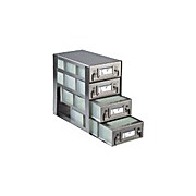 Upright Freezer Drawer Rack for 96 Deep Well Plates, 4 Drawers (3 Compartments per Drawer) Capacity 12 plates, 10 15/16 x 8 1/8 x 5 7/16" (L x H x W)