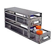 Upright Freezer Drawer Rack for Storage Bottles ó 4 13/16" H, 2 Drawers with 20 5/8 x 4 1/2"area, 22 x 9 15/16 x 5 1/2" (L x H x W)
