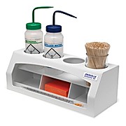 Denville® Benchtop Storage, Quad Bottle Holder with Storage (15.75W x 6D x 5.75H)