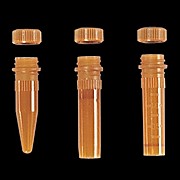 Screw Cap Microcentrifuge Tubes, Conical, Tubes without caps, amber color, pkg. 500