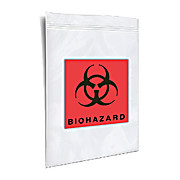 Clearzip® Lock Top Biohazard Bags