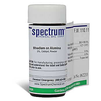 Rhodium on Alumina, 5%, Catalyst, Powder