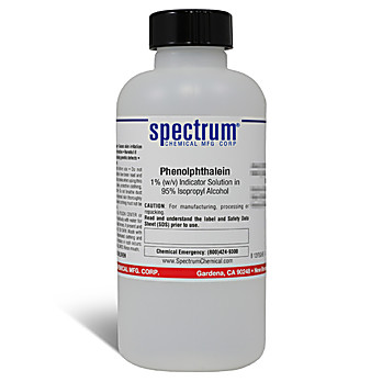 Phenolphthalein, 1 Percent (w/v) Indicator Solution in 95 Percent Isopropyl Alcohol