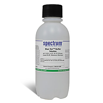 Blue-Ten™ Buffer Solution, pH 10.00, (+/-0.01 @ 25 DEG C)Color-coded BLUE, Reference Standard