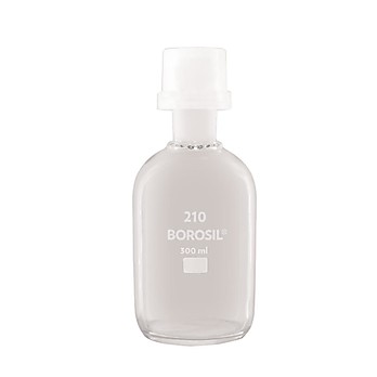 Borosil® BOD Bottles with Glass Pennyhead Stoppers and Plastic Security Caps