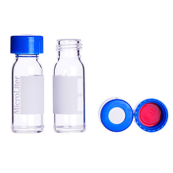 MicroLiter 76 SeriesTM  9mm Vial , Cap & Septa Assembled Kits with PTFE/Silicone Septa