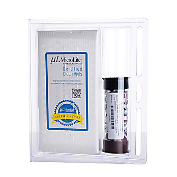 MicroLiter 11mm Crimp Top Autosampler Vial, Cap, and Septa Assembled Kits