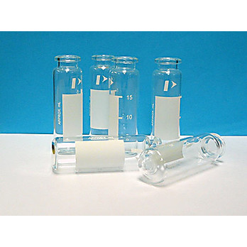 20 mL, 20 mm, Crimp Top Vial with Write-on Patch and Fill Lines