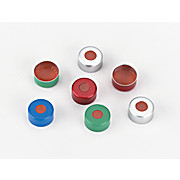 11 mm Crimp Top Aluminum Red Cap with PTFE/Red Rubber Septa