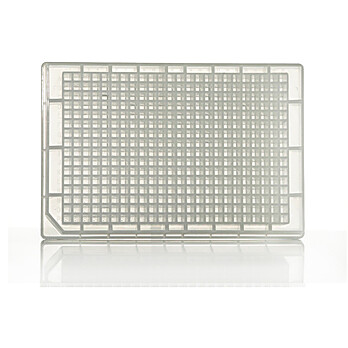 384 Square Deep Well Storage Microplate, 190ul square wells, V-shaped bottom, clear PP, 100 plates per case